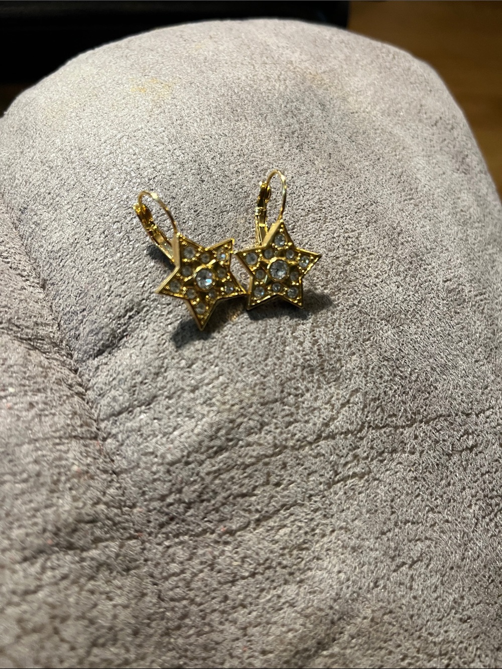 Gold Star Crystal Drop Earrings - Women Jewelry 1882